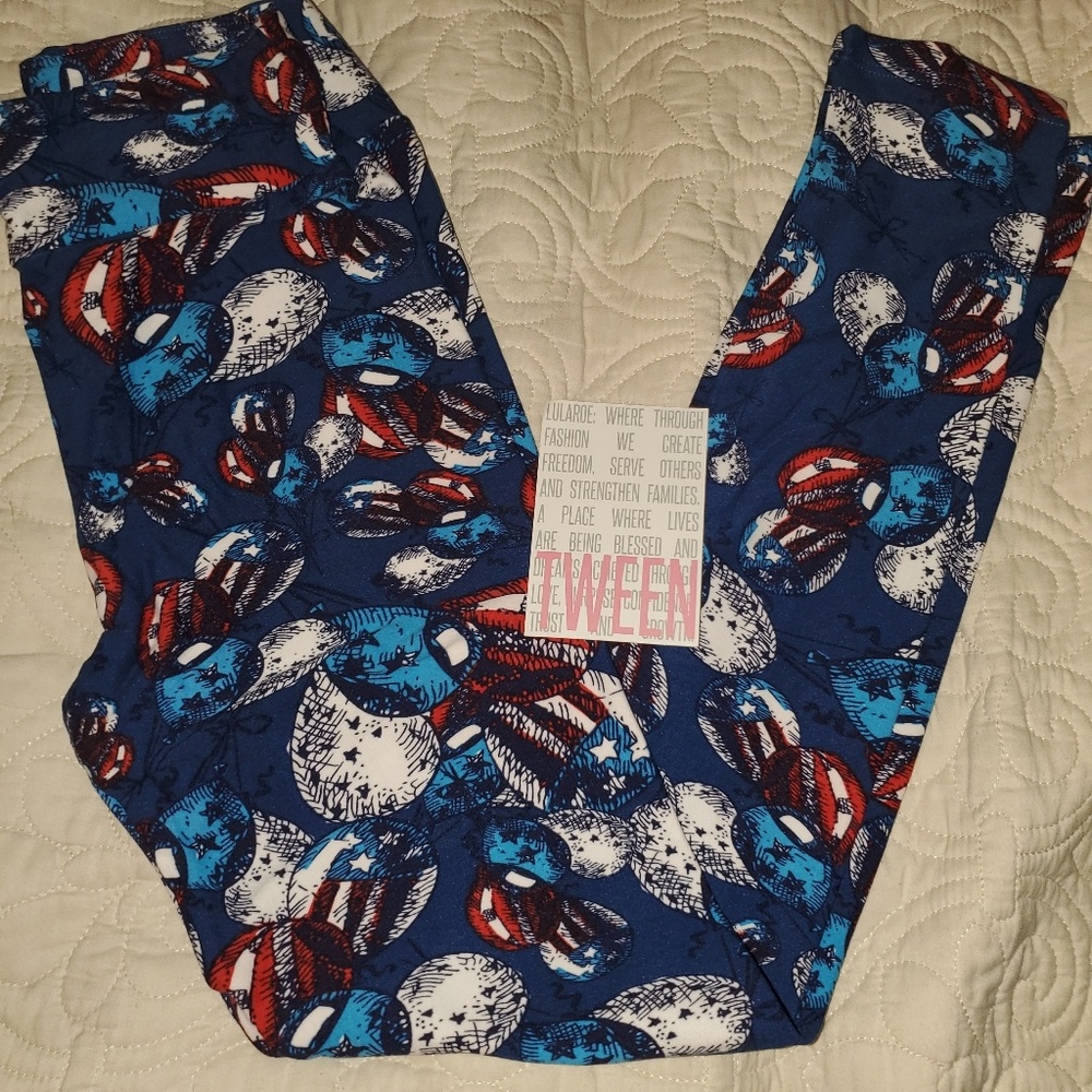 Nwt Tween Lularoe AMERICANA leggings